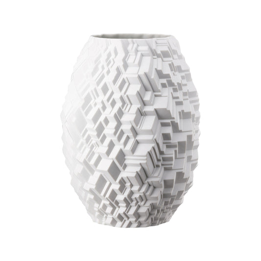 ROSENTHAL - Phi City Vaso da Fiori Bianco 22x29cm Porcellana Cairn Young