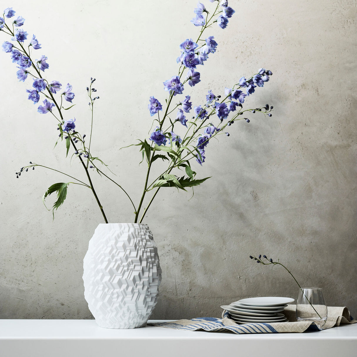 ROSENTHAL Phi City Vaso da Fiori Bianco 22x29cm Porcellana