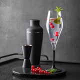 VILLEROY & BOCH Manufacture Rock Set 12 Pezzi Bicchieri Calici in Cristallo con Gambo e Fondo Nero