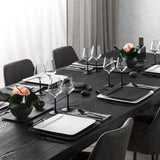 VILLEROY & BOCH Manufacture Rock Set 12 Pezzi Bicchieri Calici in Cristallo con Gambo e Fondo Nero