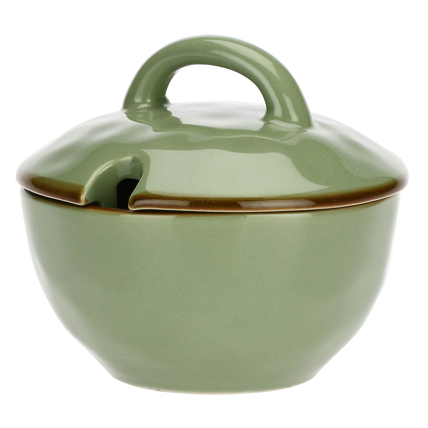 ROSE &amp; TULIPANI Concerto Zuccheriera 250ml Verde Oliva Stoneware