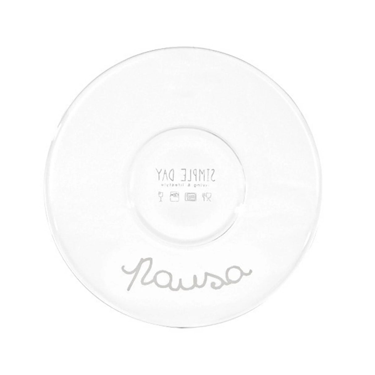 SIMPLE DAY Tazza Caffè con Piattino Set 2 Pezzi 100ml Vetro