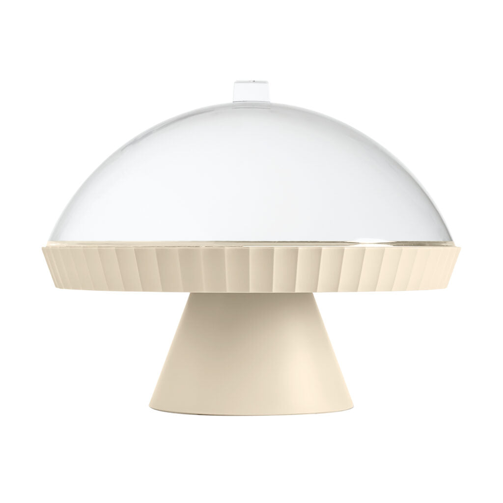 BLIM PLUS Agorà Cake Stand 30cm Brown Sugar Sand Made in Italy 100% Recyclable
