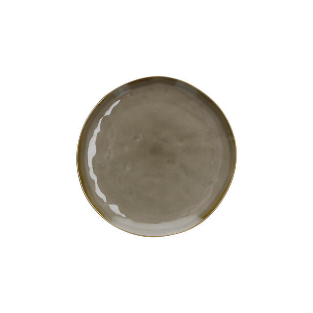 ROSE & TULIPANI Concerto Piatto Frutta Colazione Grigio Tortora 20cm Stoneware