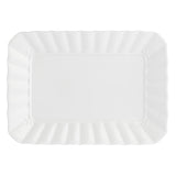 LA PORCELLANA BIANCA Ducale Rectangular Tray 35x26cm White Porcelain