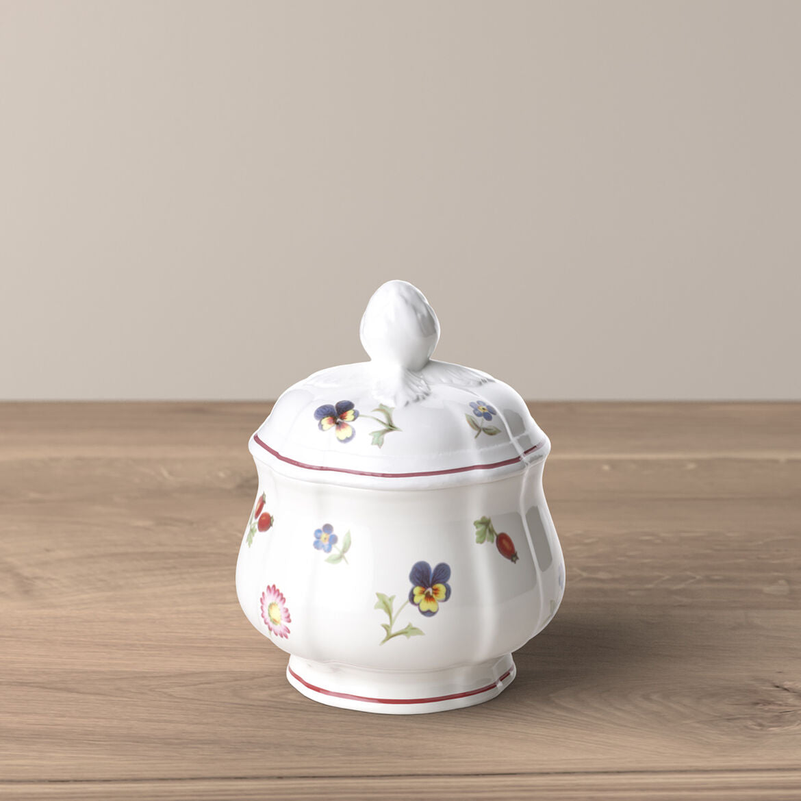VILLEROY &amp; BOCH Petite Fleur Sugar Bowl 200ml Porcelain