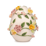 PALAIS ROYAL Egg Decoration Easter Egg with Flowers 10.5cm White Porcelain