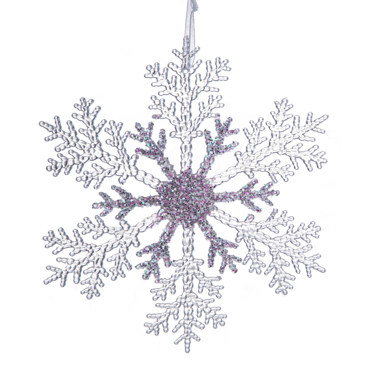 BIANCHI DINO - Snowflake Pendant 21 cm Resin Christmas Decoration