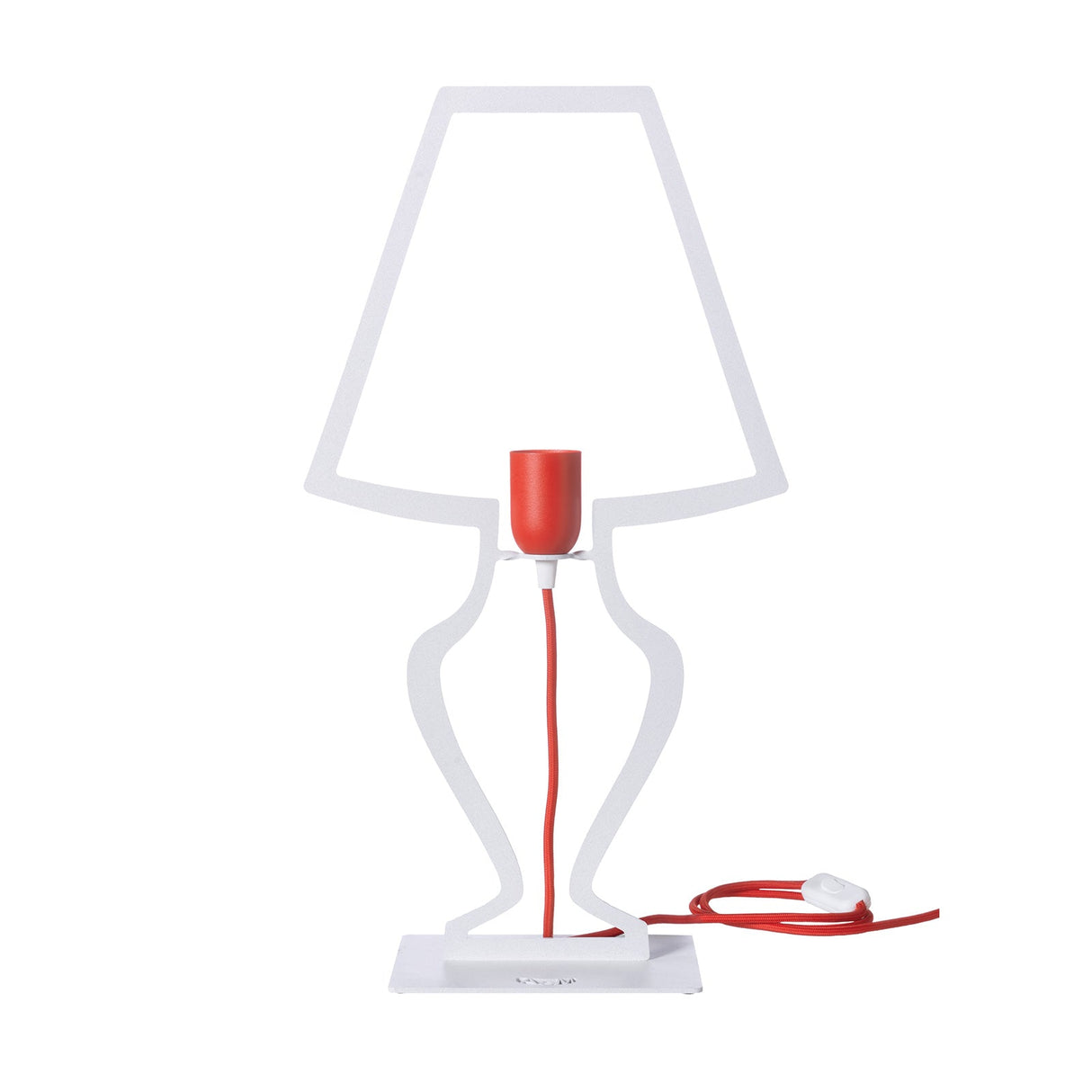 ARTI & MESTIERI Lampada da Tavolo Design Silhouette Grande Bianco
