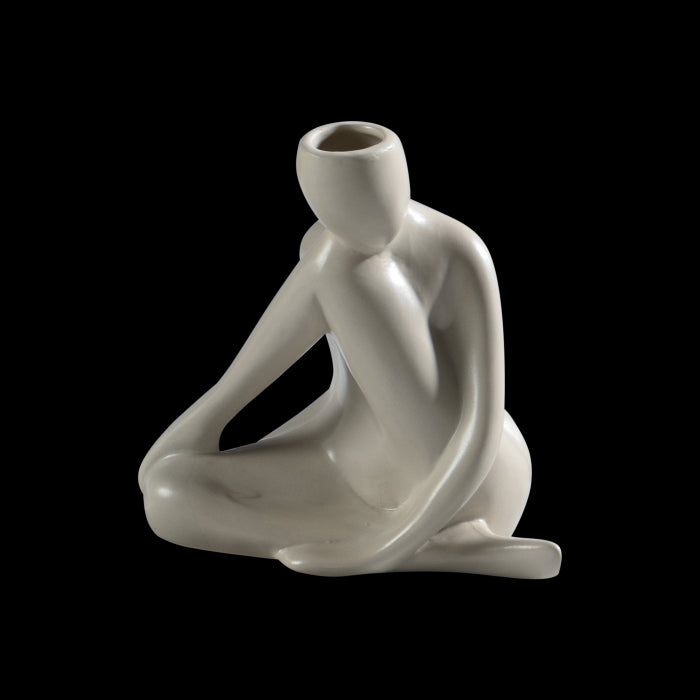 MASCAGNI CASA Vaso Ceramica Grigio 12.5h cm 20DO1802