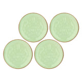 ROSE & TULIPANI Concerto Piatto Frutta Te' Verde 21cm Set 4 Pezzi Stoneware