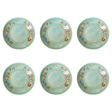 BRANDANI Reef Seabed Plate Set 6 Pieces 21cm Light Blue Melamine