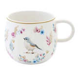Tazza mug Fancy Garden Easy Life in porcellana con decoro uccellino 400 ml