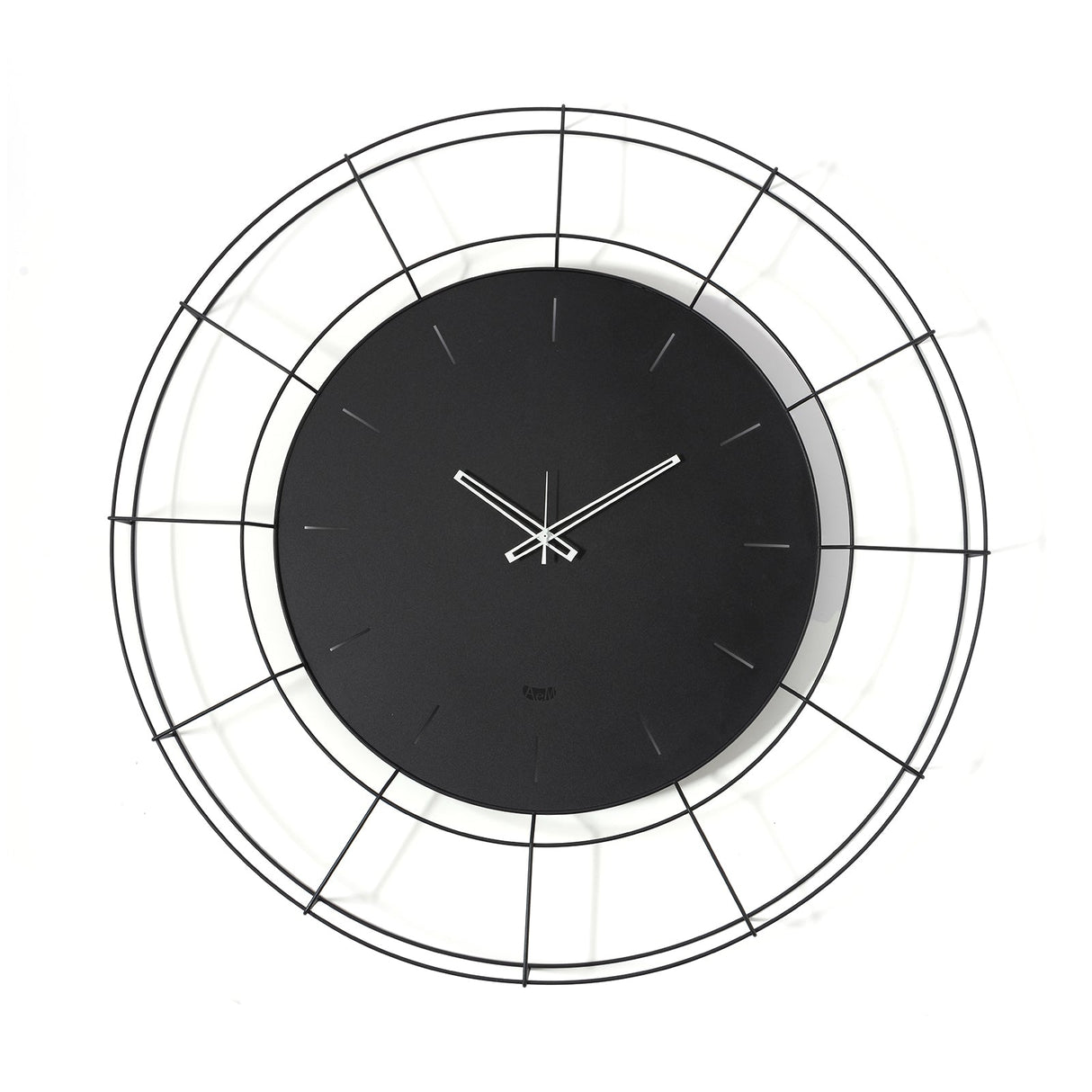 ARTI & MESTIERI Orologio da Parete Contemporaneo Nudo Grande Nero 94x94cm