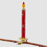 EDG Enzo De Gasperi Addobbo per Albero di Natale Candela 18cm Rosso