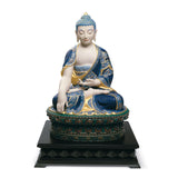 LLADRO' Scultura Budda Shakyamuni Lustro Oro Edizione Limitata 60x38cm Porcellana