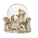 Globo di neve Natività Noel in poliresina con carillon 16 cm