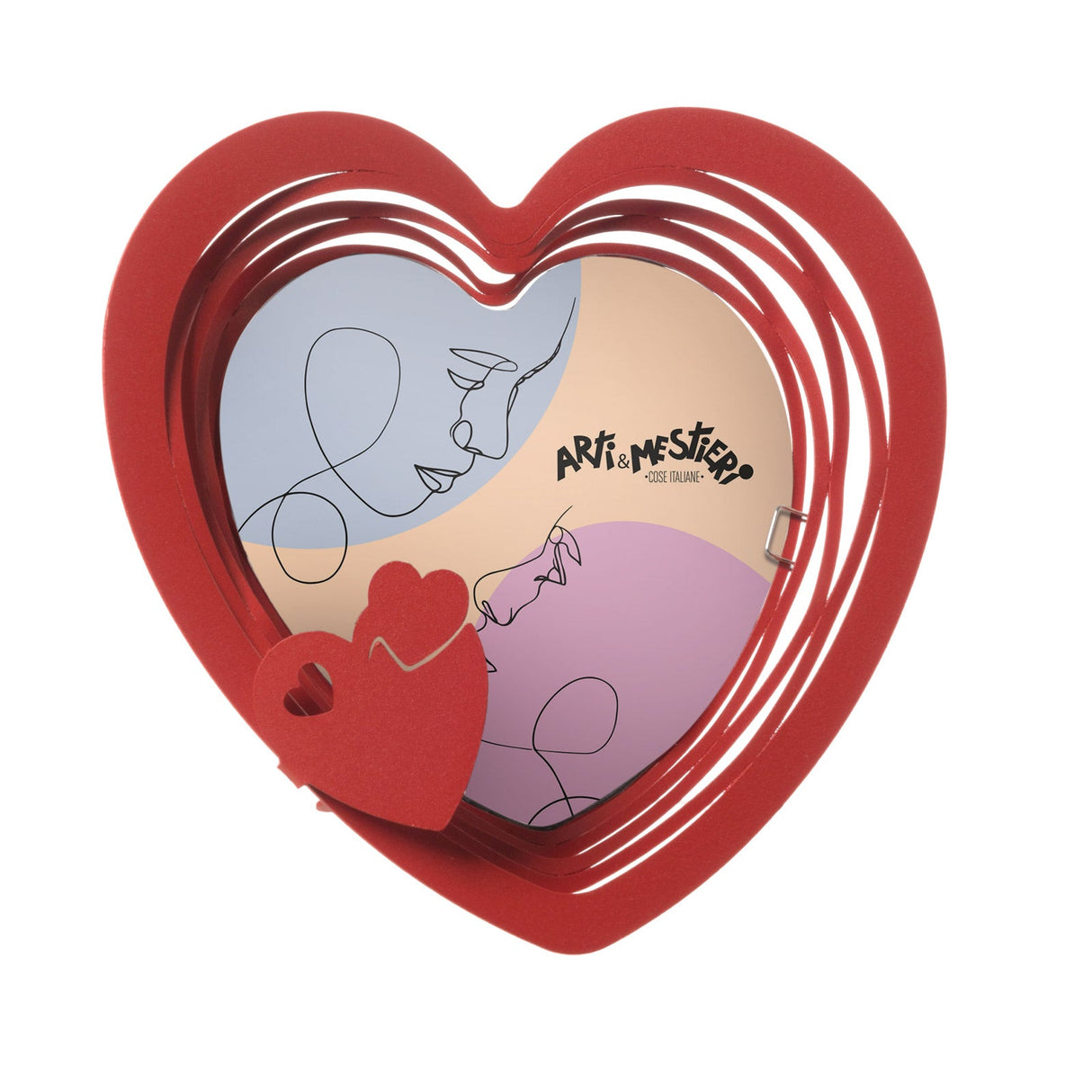 ARTI & MESTIERI Cornice Portafoto di Design Mon Coeur Rosso