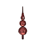 BIANCHI DINO Red Glitter Christmas Tree Tip 30cm Glass