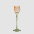 Portacandela Tulipano EDG in vetro arancio 27x8 cm