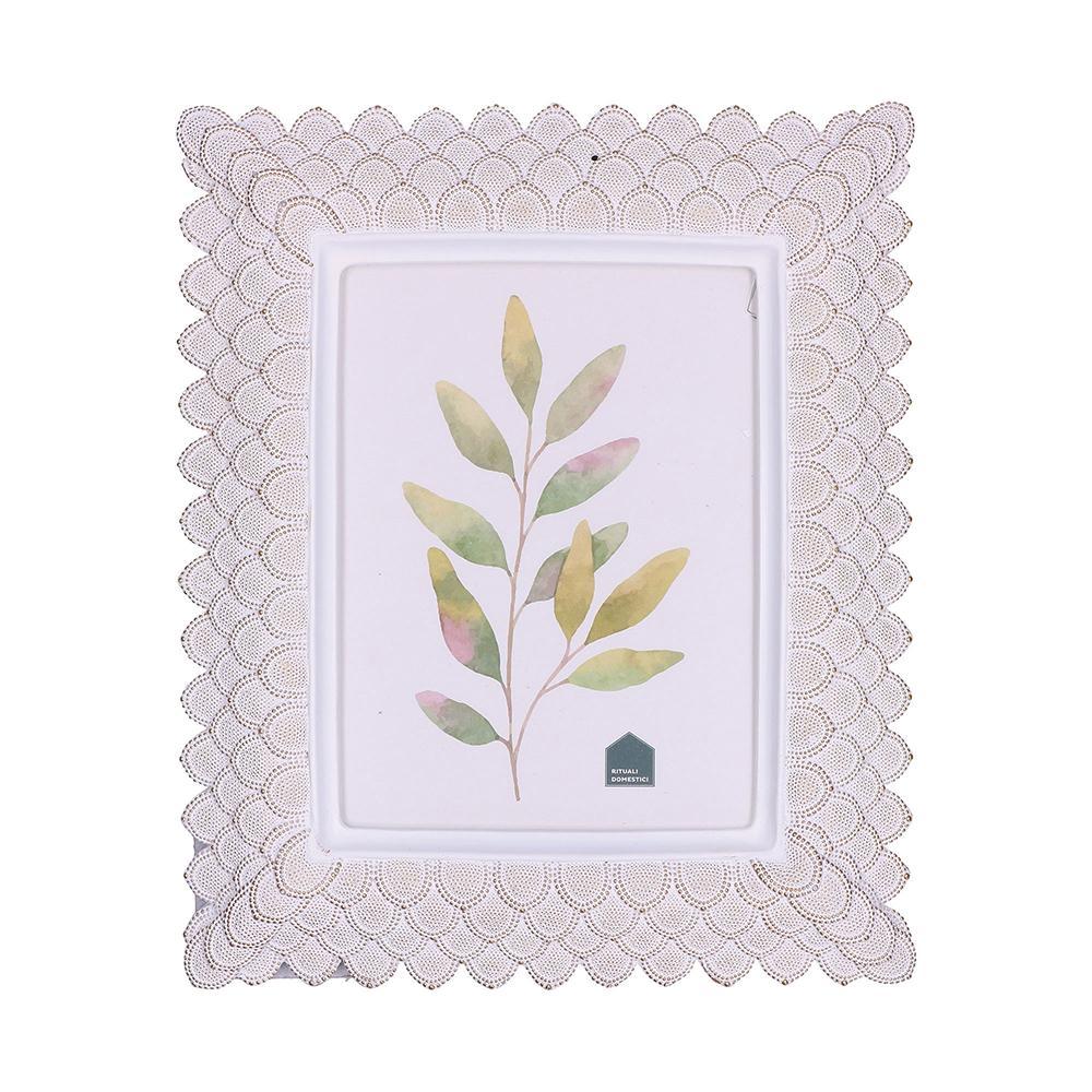 RITUALI DOMESTICI - Tiguardo Portafoto Scaglie 13x18cm Resina