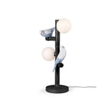 LLADRO' La Lampada da Tavolo The Parrot Party Nero 45x20cm Porcellana