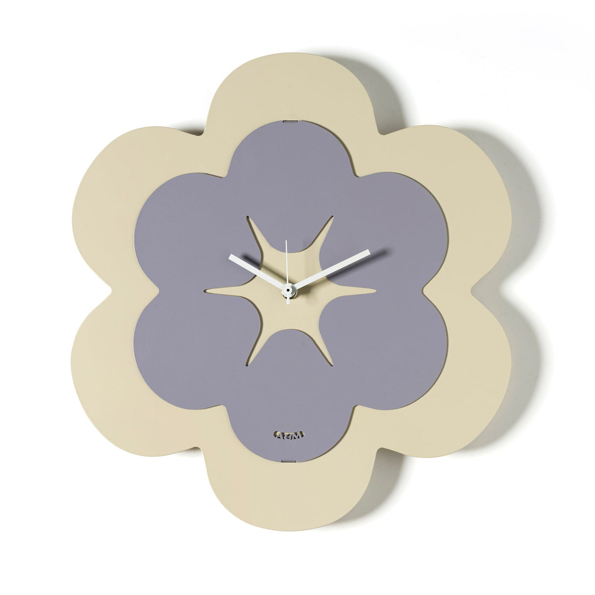 ARTI & MESTIERI Orologio a Forma di Fiore Florindo Crema Glicine 35x35cm