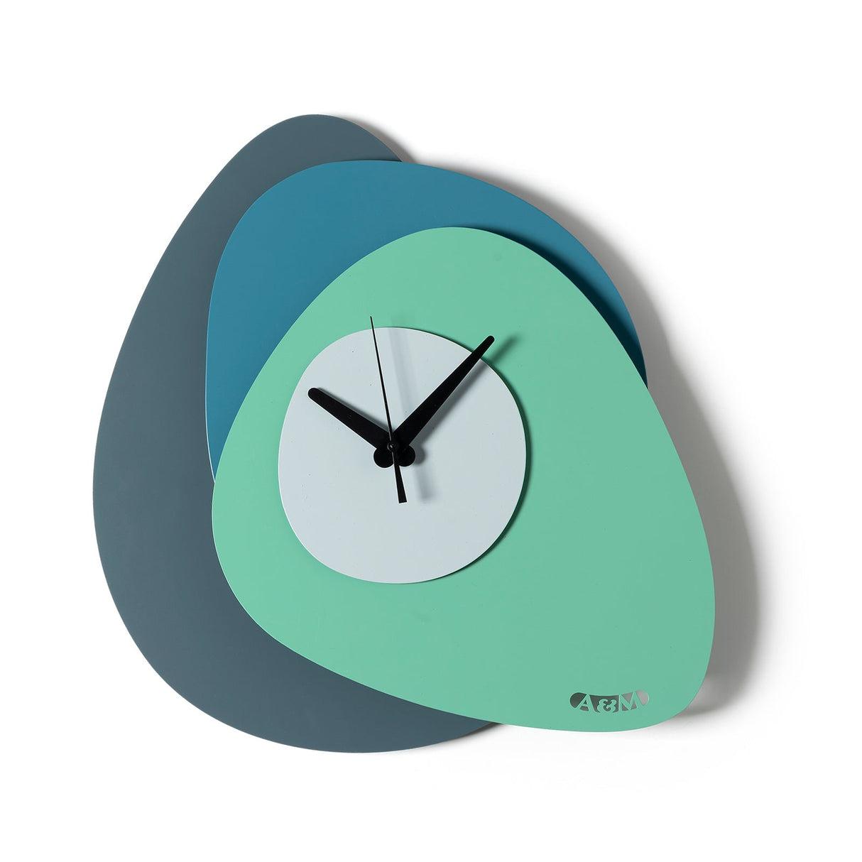 ARTI & MESTIERI Orologio di Design Minimal Grease Petrolio Blu Oltremare Verde Acqua Cenere 35x35cm