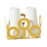 ARTI & MESTIERI Porta Bicchieri Bollicine Ocra 10x16cm
