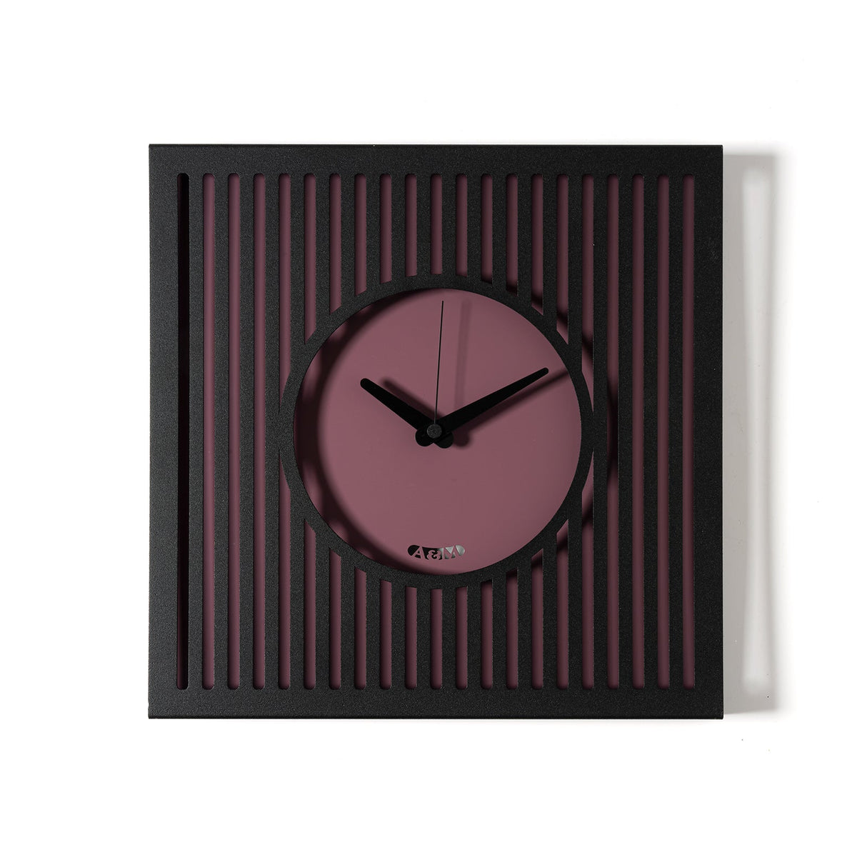 ARTI & MESTIERI Orologio da Parete Elegante Tiffany Piccolo Nero Viola Ametista 35x35cm