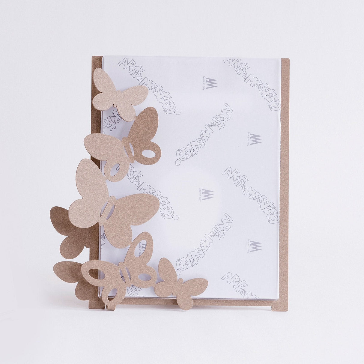 ARTI & MESTIERI Portafoto di Design "Butterfly" Grande Beige