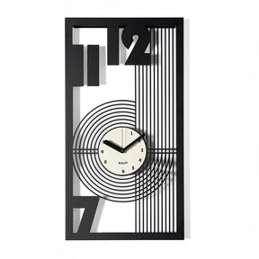 Orologio Gropius Arti & Mestieri in ferro nero avorio 75x40 cm