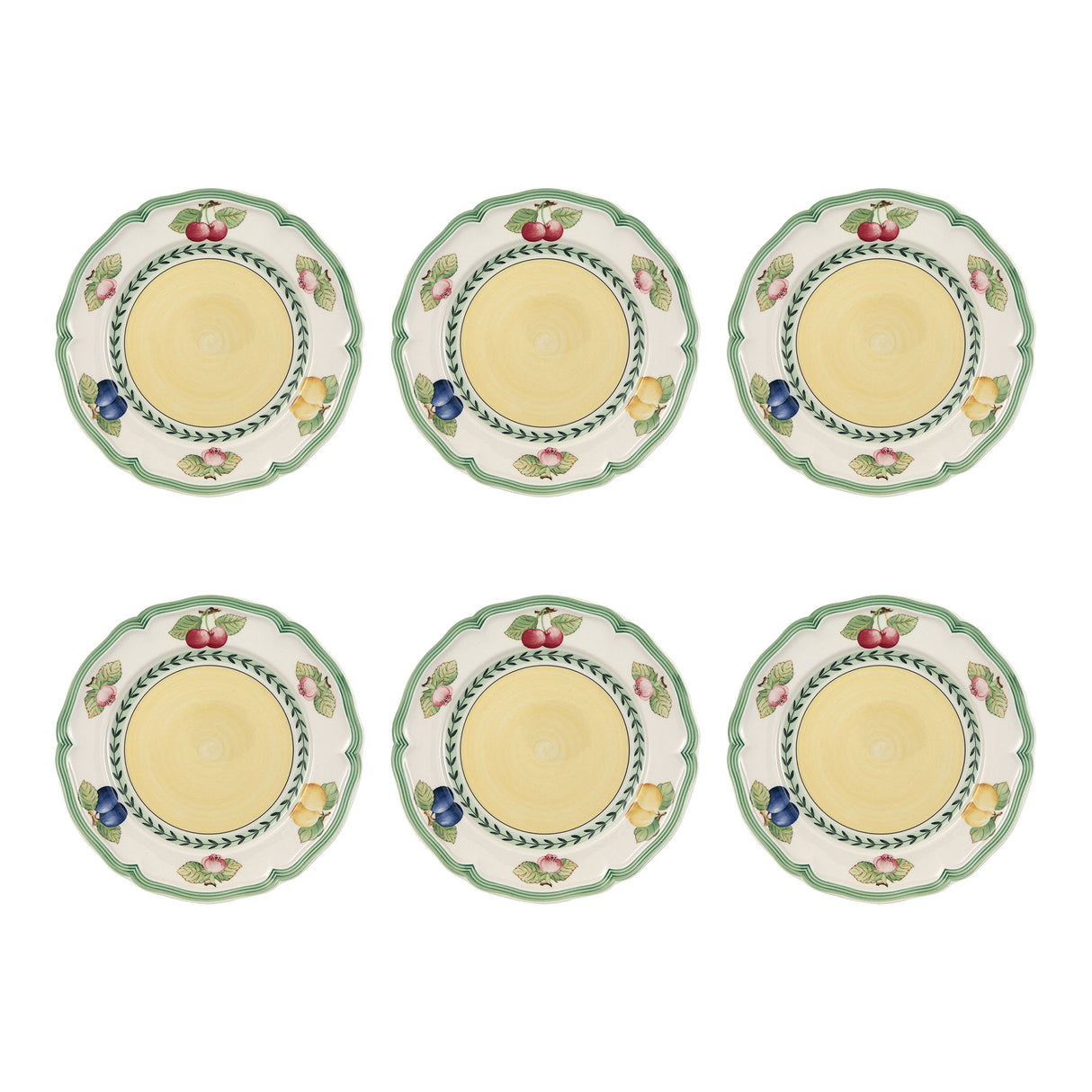VILLEROY & BOCH French Garden Fleurence Piatto Frutta Colazione Set 6 Pezzi 21cm Porcellana