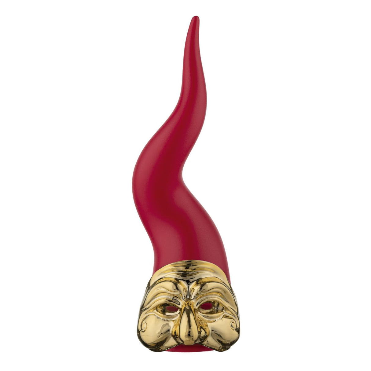BONGELLI PREZIOSI Corno Pulcinella Oro Rosso 21cm Marmorino