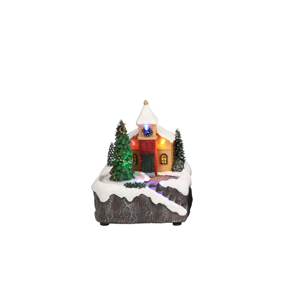 TIMSTOR Village Scene Christmas Landscape Animated Christmas Decoration 13.5cm LED