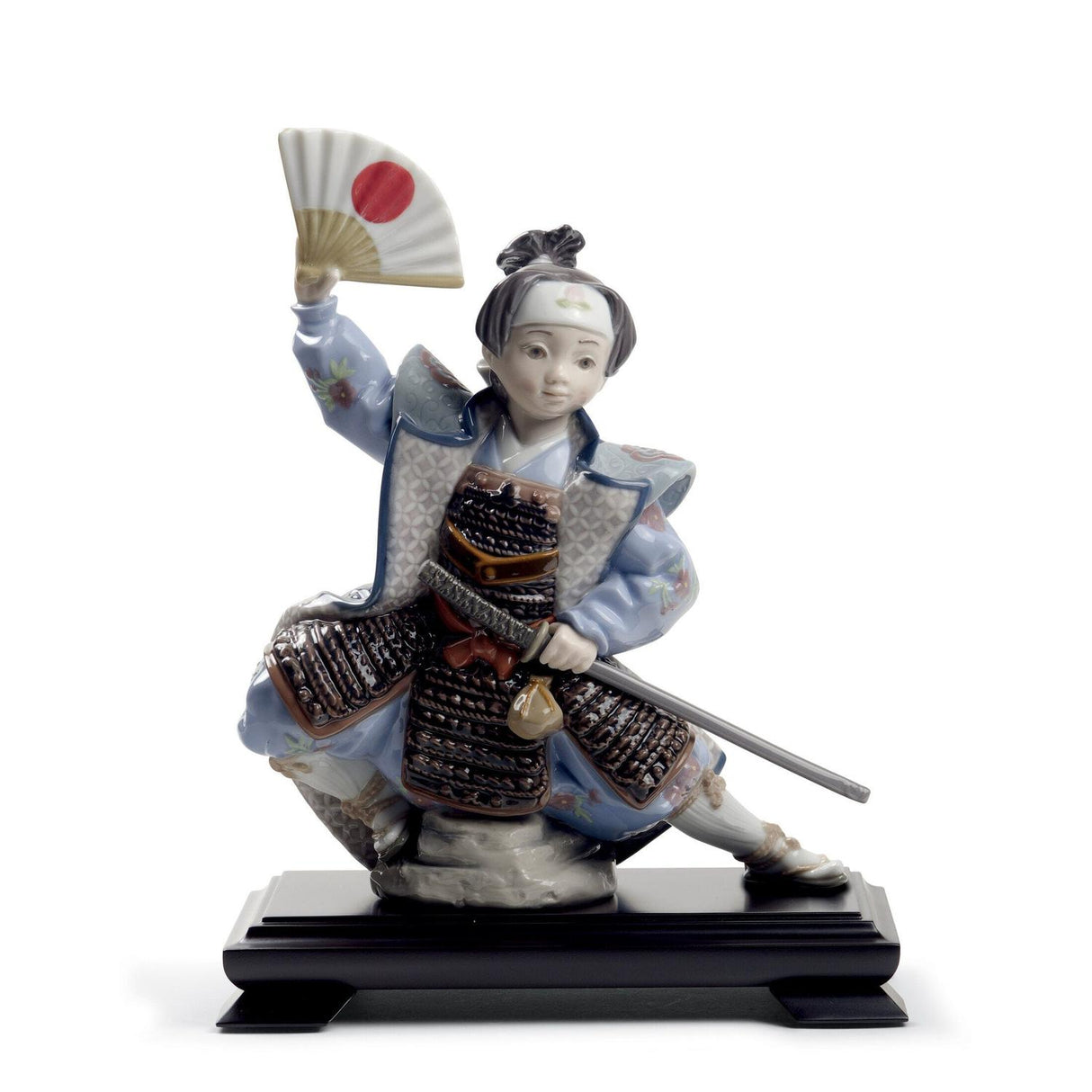 Statuetta Momotaro Lladrò in porcellana decorata 28x22 cm