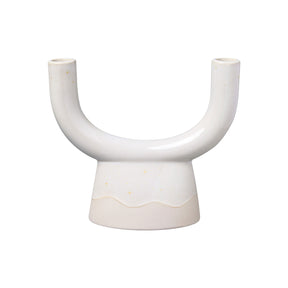 Portacandela Winter Glow Villeroy & Boch in porcellana a forma di U 24x21 cm