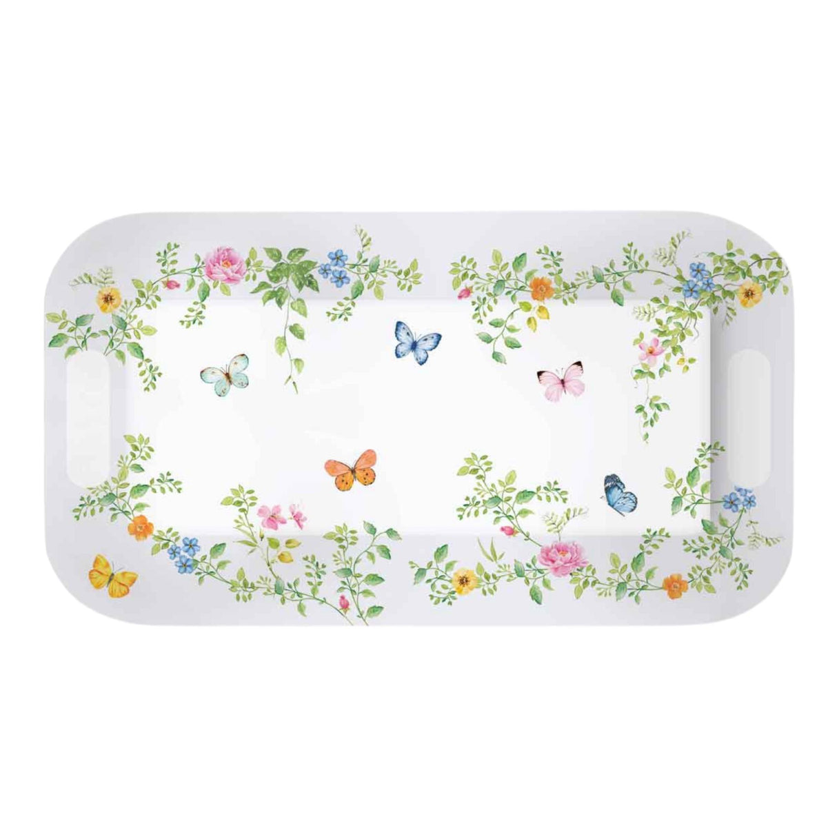 EASY LIFE Dancing Butterflies Vassoio con Manici 40x21cm Melamina