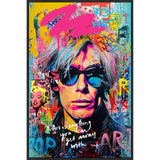 PALAIS ROYAL Quadro Dipinto a Mano su Tela con LED Glossy Pop Andy Warhol 90x60cm