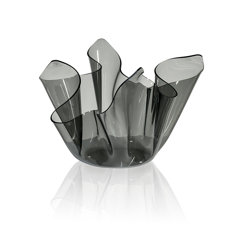 iPLEX Vaso Drappeggi in PMMA 45x29cm Fumè Grigio Trasparente Made in Italy