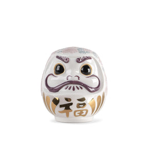 Statuetta Daruma Lladrò in porcellana lucida rosa 12x12 cm