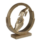 MASCAGNI CASA Figura Mani 38x35,5cm Oro Resina