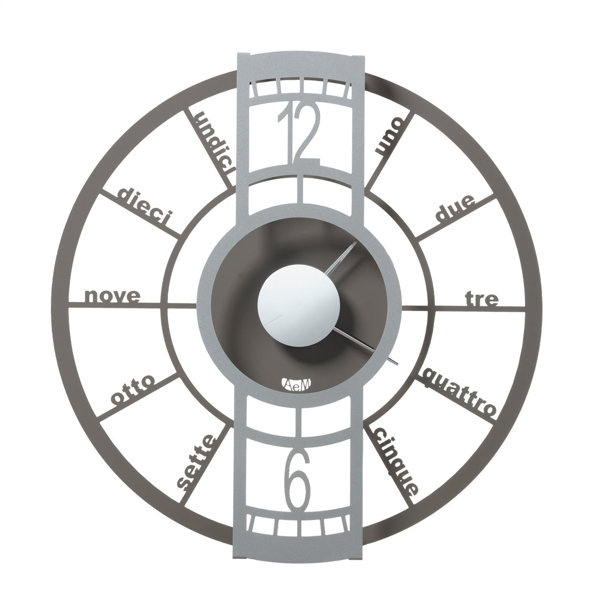 ARTI & MESTIERI Orologio da Parete Particolare Butterfly Flowers Piccolo Fango E Alluminio