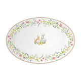 EASY LIFE Happy Easter Vassoio Ovale 35x23,5cm Porcellana Tavola di Pasqua