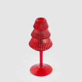 EDG Enzo De Gasperi Portacandela Pino Calice 19x8cm Rosso Vetro