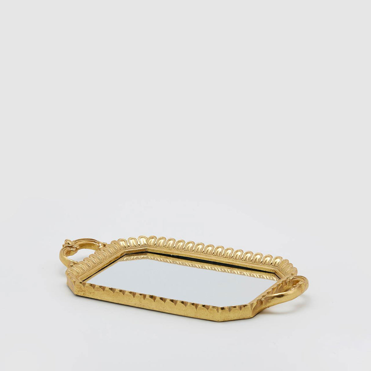 EDG Enzo De Gasperi Vassoio Specchio Vassoio con Manici Deco 39x22cm Oro