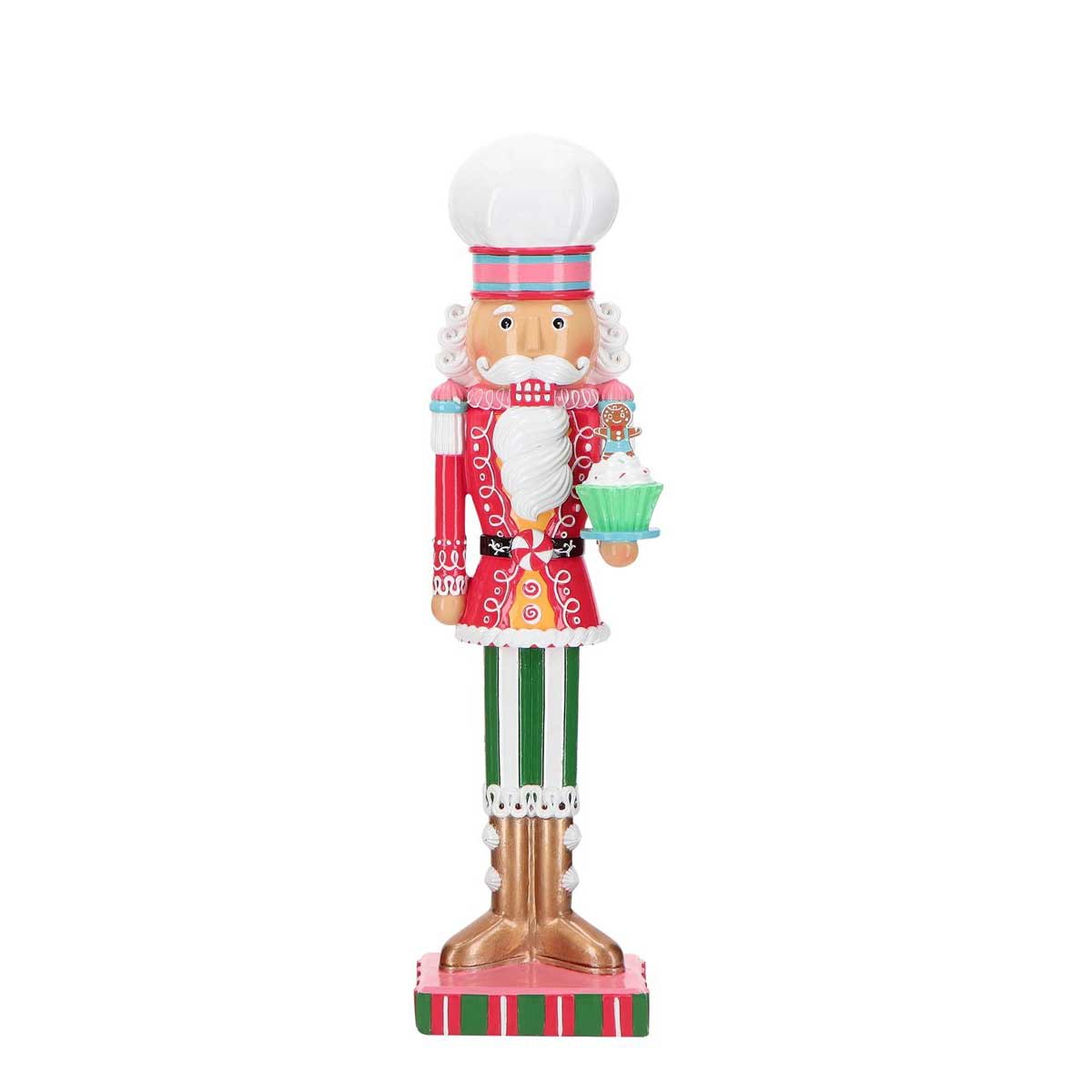 TIMSTOR Decorazione Natalizia Soldatino Schiaccianoci 50cm Poliresina