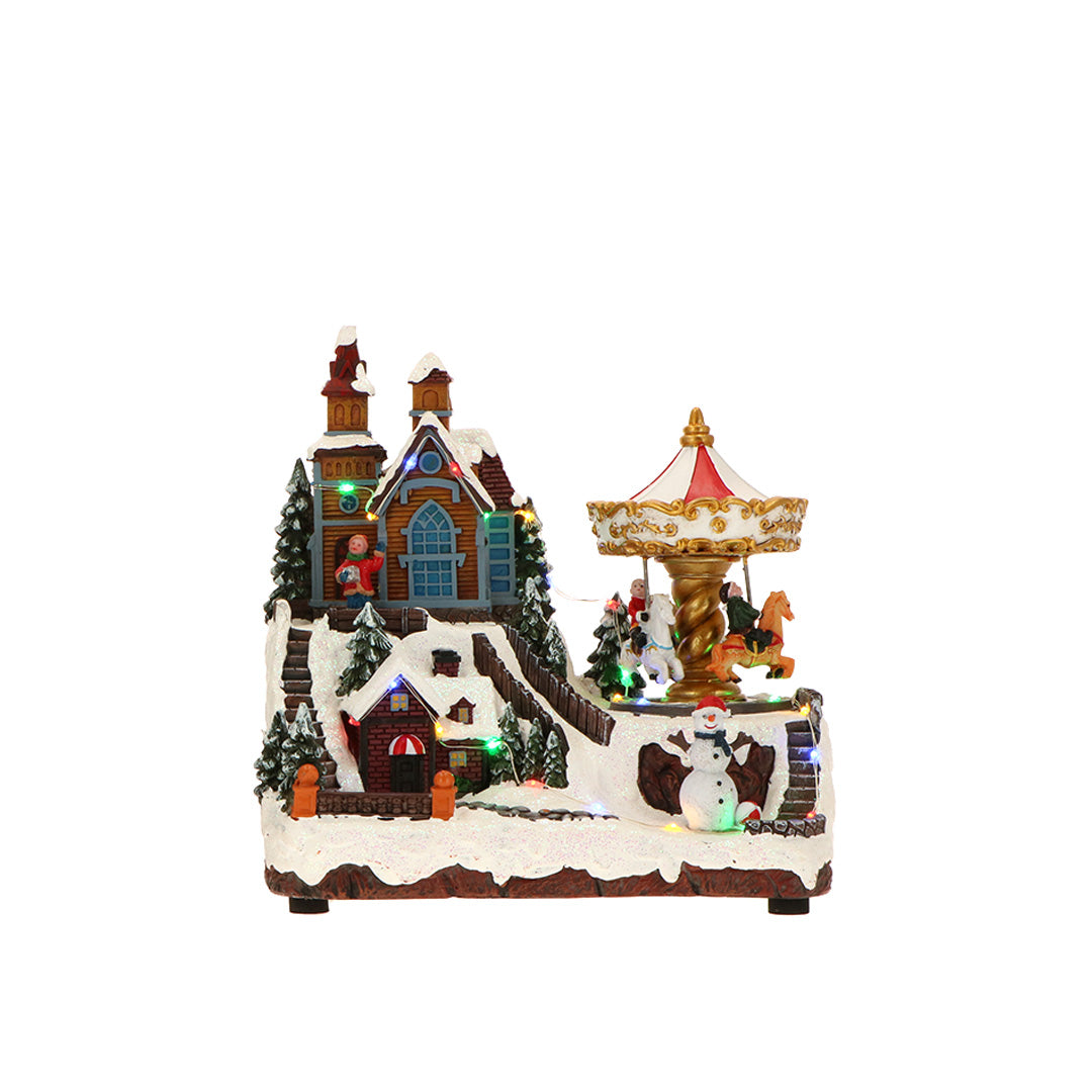 TIMSTOR - Christmas Scene Animated Christmas Landscape 23x21cm LED Movement
