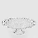 EDG Enzo De Gasperi Round Cake Stand Diamond Cake Pan 32cm Transparent Glass