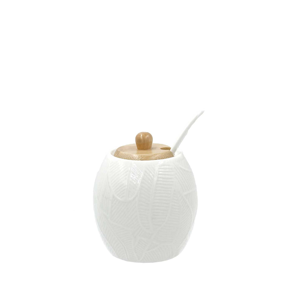 LA PORCELLANA BIANCA Intavola Zuccheriera Foglie 250ml Bianco Porcellana